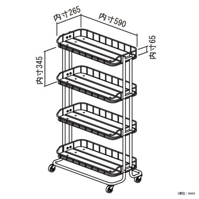 ビーワイケージ ラック(W650×D350×H1300)