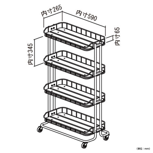 ビーワイケージ ラック(W650×D350×H1300)