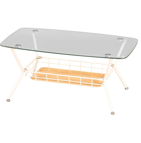 ヨーロッパの昔ながらの自転車のカゴをイメージしてデザインされたバイシクルケージシリーズ(Bicycle Cage Series)、通称「ビーワイケージシリーズ」のガラステーブルです。