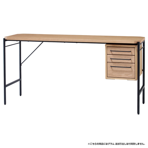 オプションの引き出しをデスク下に取り付けることで収納も確保することができ、より用途が広がります。(※引き出しはデスクの左右片側、もしくは中央のみの取り付けとなります。)