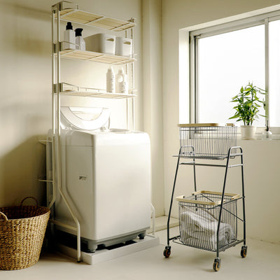 【空間に溶け込む、北欧デザイン】
洗練された佇まいは、ランドリールームをただの作業スペースではなく、お気に入りの空間へと昇華させ、暮らしに余白と美しさをもたらす。