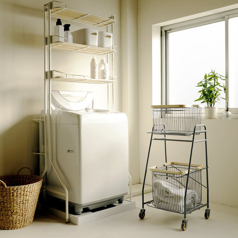 【空間に溶け込む、北欧デザイン】
洗練された佇まいは、ランドリールームをただの作業スペースではなく、お気に入りの空間へと昇華させ、暮らしに余白と美しさをもたらす。