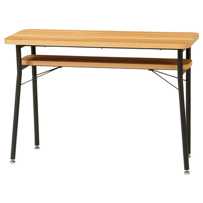 木目柄のメラミン天板とブラックのスチール脚の組み合わせがおしゃれでスタイリッシュな「ミルドシリーズ」のカウンターテーブルです。