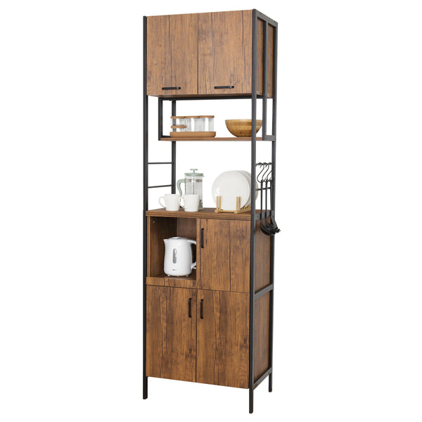 傷がつきにくくお手入れの容易な合成樹脂板を使用しており、サイズは幅60cm、高さ200cmと収納力抜群で高級感のあるアートシリーズの食器棚です。