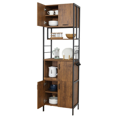 扉付の収納部は全て開き扉となっており、無駄のない収納が可能で収納内が見やすく出し入れも簡単に行えます。