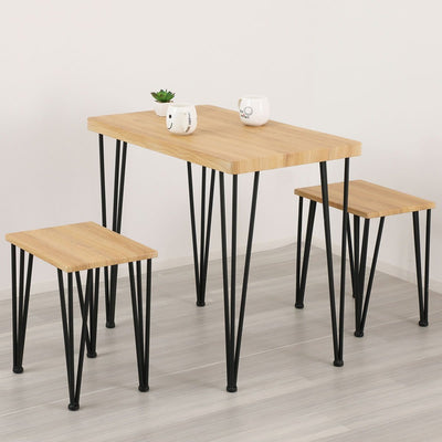 アート ダイニング3点セット〈テーブル/チェア〉