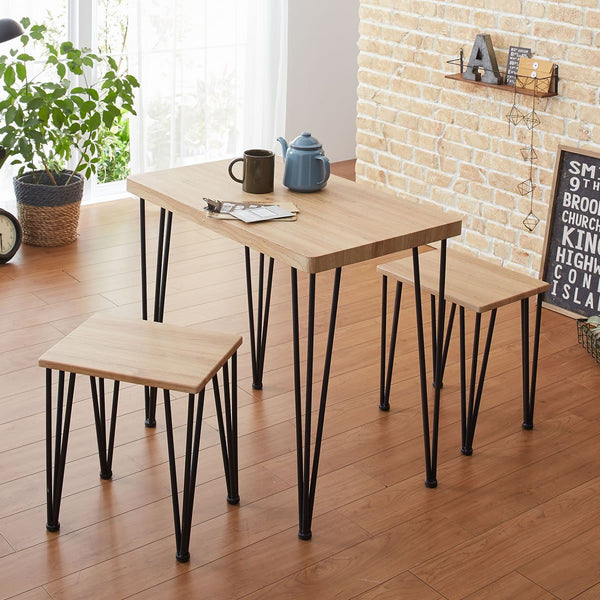 アート ダイニング3点セット〈テーブル/チェア〉