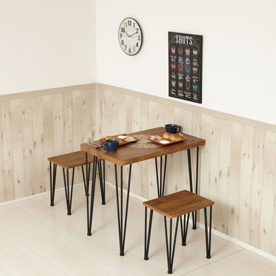 アート ダイニング3点セット〈テーブル/チェア〉