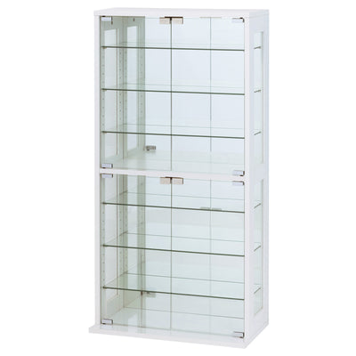 【透明感が創る開放的な空間】
前面、側面、そして棚板に至るまでガラスで構成されたデザインは、圧迫感を感じさせず、コレクションを美しく見せながら、お部屋に開放感をもたらしてくれます。