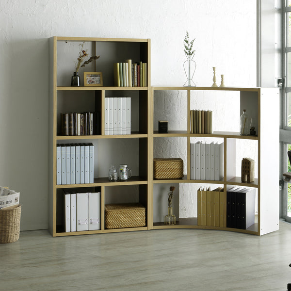 間仕切りとしても使える「アリア」のワイドな幅1225mmサイズのハイシェルフです。