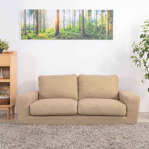 脚を取り付けて通常のソファとしてだけでなく、脚を取り外してローソファとしてもお使いいただけます。