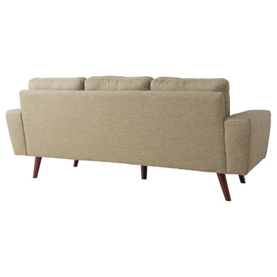 後ろ姿にもこだわっており、背面にも座面と同じファブリックを使用することでスタイリッシュな仕上がりとなり、ソファ自体をお部屋の真ん中に配置することもできます。