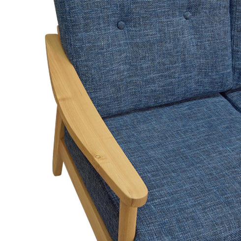 【肘もくつろぎやすい設計】木肘は柔らかいカーブを描いており、肘あたりもよく、くつろぎやすい設計になっております。