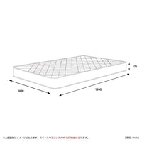 【サイズ図:クイーンサイズ対応】幅1600mmのゆとりあるサイズは、スモールセミシングル2枚組で構成されています。