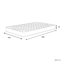 【ゆったりダブルサイズ】幅1400mm×長さ1950mmで、広々とした寝心地を快適にお楽しみいただけます。