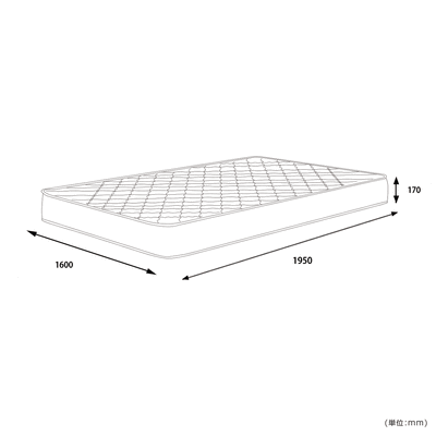 【ゆとりのクイーンサイズ設計】
幅160cm×奥行195cmの広々設計でありながら、扱いやすいスモールセミシングル2枚組でお届け。