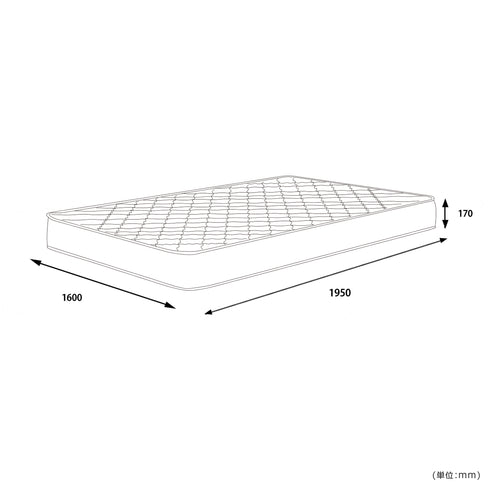 【ゆとりのクイーンサイズ設計】
幅160cm×奥行195cmの広々設計でありながら、扱いやすいスモールセミシングル2枚組でお届け。