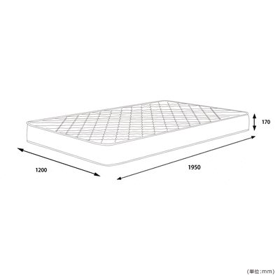【ゆったり眠れるセミダブル】
幅120cmのセミダブルサイズは、一人でゆったりと、または二人でも快適にお使いいただける広さです。