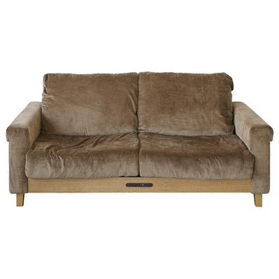 【温もり感じる上質デザイン】
ヴィンテージ感漂う太畝コーデュロイと天然木フレームが、上質なリラックス空間を演出してくれる2人掛けソファです。