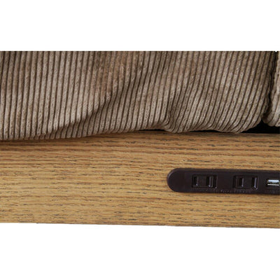 【便利な電源付きで快適】
コンセント2口とUSBポートを搭載し、スマホの充電やPC作業にも対応できる実用的なソファです。