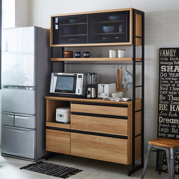 【自由度の高さが魅力】棚の高さを調整できる、自由度の高さが魅力の家電ボードのW1237mmタイプ。