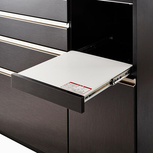 【便利な設置スペース】炊飯器の設置スペースとして便利な、スライドテーブルです。