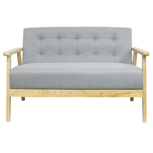 【明るく優しいライトグレー】
清潔感のあるライトグレーの張地が空間に開放感を与え、木のナチュラルな色合いと相まって、リラックスした雰囲気を作り出す、センスの光る一台です。