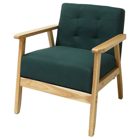 【ナチュラルな暮らしの主役に】
優しいグリーンのファブリックが心に安らぎを与え、適度な硬さの座面は腰への負担が少なく、一人暮らしのお部屋にもすっきりと収まるコンパクトさが魅力です。