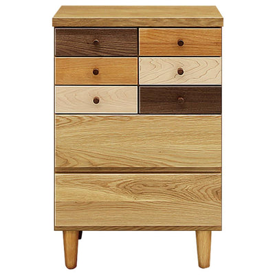 【天然木が奏でる美しいグラデーション】
様々な木材を贅沢に使用した引き出しが、お部屋に豊かな表情を生み出します。