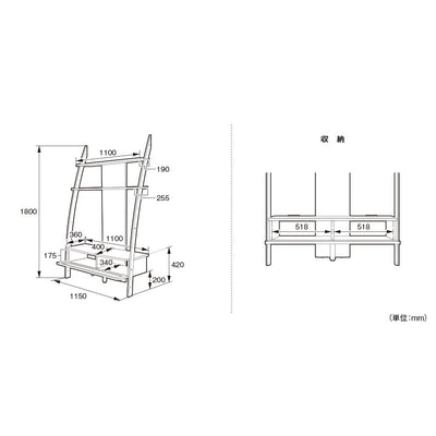 ディープII TVボード(W1150×D430×H1800)