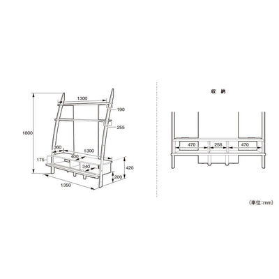 ディープII TVボード(W1350×D430×H1800)