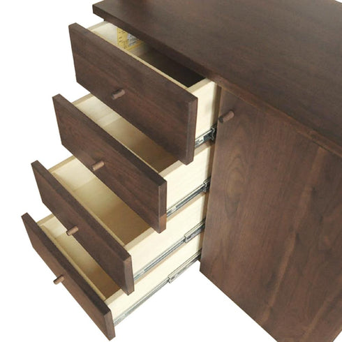 【フルスライドレール付き】引き出し箱組で、フルスライドレール付きとなっております。