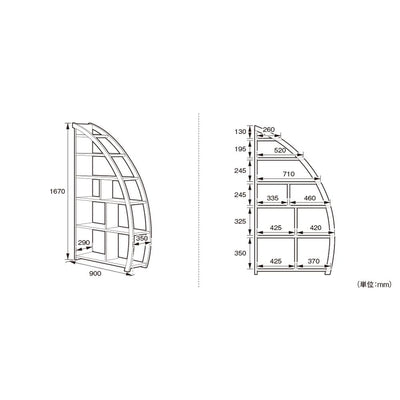 ディープII ムーンシェルフ(W350×D900×H1670)