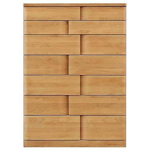 【お部屋がアートな空間に変わる】
アルダー材の優しい木目が美しい、凹凸のある個性的なデザインのチェストは、大容量の収納力を備えながらお部屋の主役にもなり、日々の暮らしに洗練された彩りを加えてくれます。