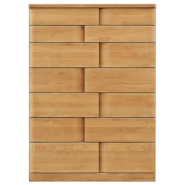 【お部屋がアートな空間に変わる】
アルダー材の優しい木目が美しい、凹凸のある個性的なデザインのチェストは、大容量の収納力を備えながらお部屋の主役にもなり、日々の暮らしに洗練された彩りを加えてくれます。