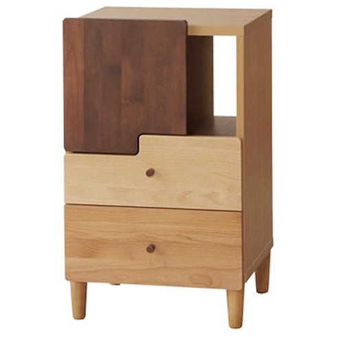 【アシンメトリーな組み合わせ】ボックス型収納とラテラル型収納のアシンメトリーな組み合わせ。