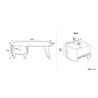 【サイズ図:ご購入前にサイズ確認を】幅1000mm、奥行き450mm、高さ370mmというサイズ感は、お部屋での最適な配置をイメージさせ、暮らしの質を高めてくれるでしょう。