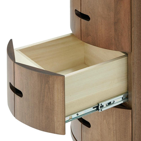 【奥まで取りやすい引き出し】引き出しにはフルオープンレール付いておりますので奥まで収納物を入れてもとりやすくなています。