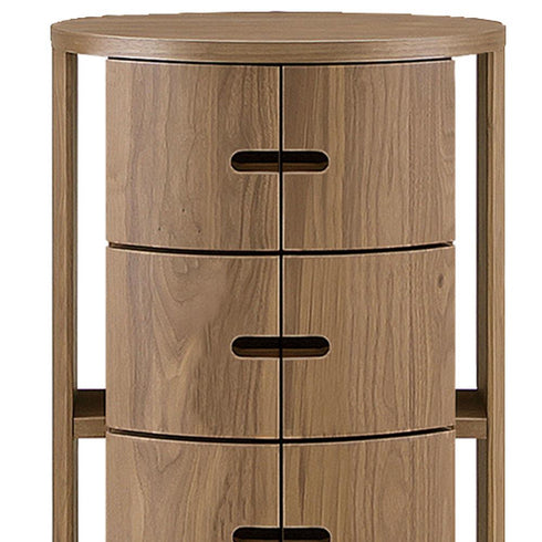 【個性が光る、美しい佇まい】
左右に分かれたユニークなデザインの引き出しは、その美しい佇まいでインテリアの主役となり、あなたの個性を静かに主張します。