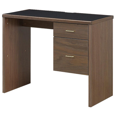 トンド 片袖デスク ウォールナット×ブラック(W900×D460×H720)