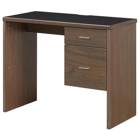 トンド 片袖デスク ウォールナット×ブラック(W900×D460×H720)