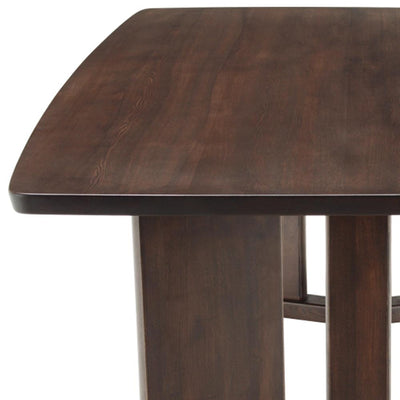 【高級感と落ち着きをもたらします】緩やかな美しい曲線を帯びた、ダークブラウンの天板は、室内に優雅な高級感と落ち着きをもたらします。