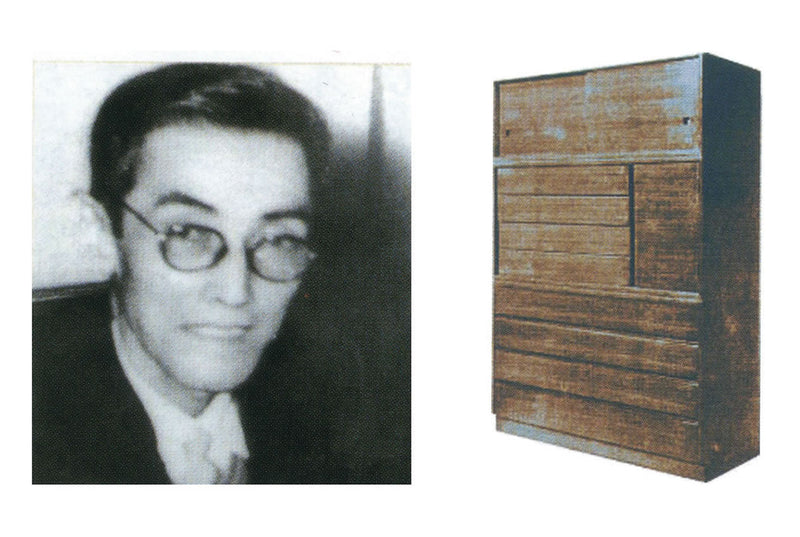 工芸デザイナー 河内諒氏と大流行した引手なし箪笥 ｜出典元：大川木工まつりガイドブック
