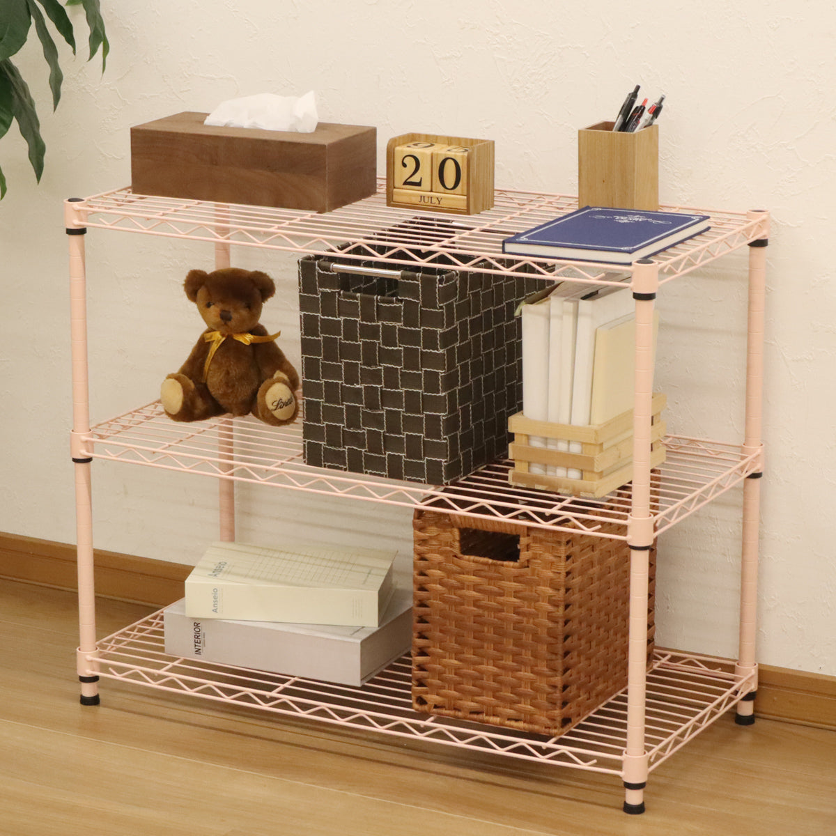 【優しく可愛らしい印象】柔らかなピンクカラーは、お部屋に温かみと可愛らしさをプラス、心地よい空間づくりに貢献します。