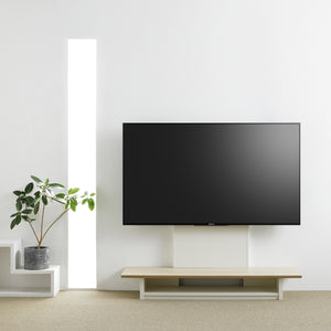 【壁掛け風デザイン】壁に穴を開けることなく、理想の浮遊感でリビングをモダンに演出します。