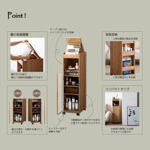 【細部まで使いやすさを追求】ミラーの角度調整から収納の工夫、移動のしやすさまで、毎日のメイクを快適にする機能が満載です。