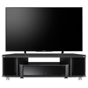 【大型TVも美しくフィット】52型までのテレビに対応し、安定感のあるロータイプで上質なシアター空間を演出します。