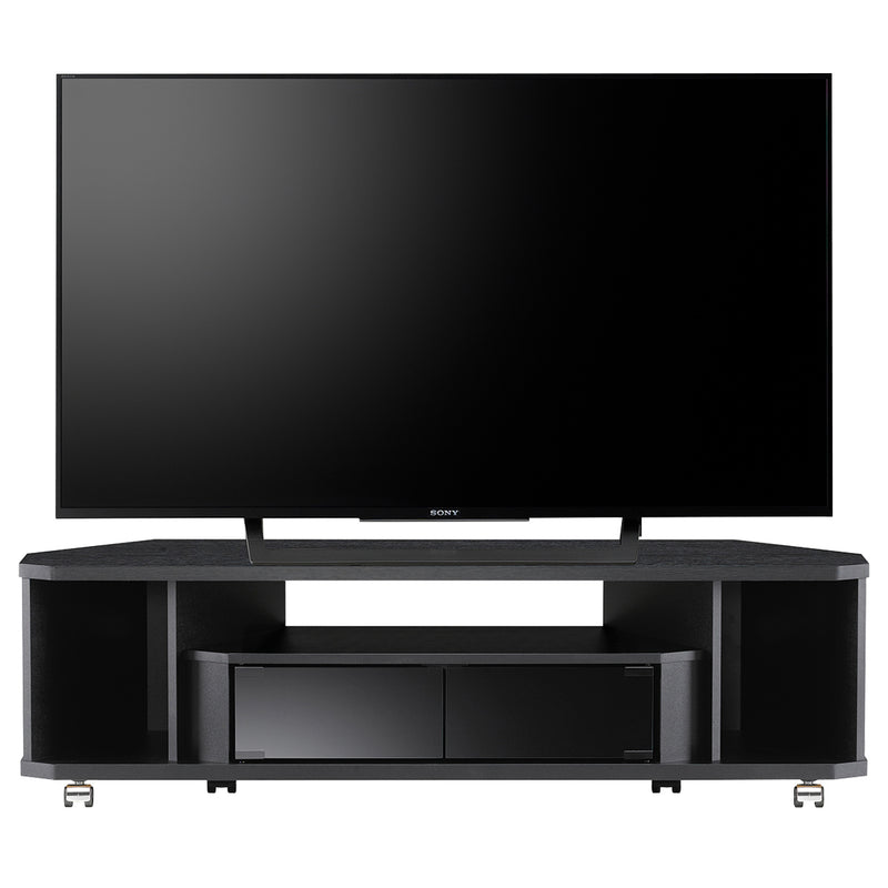 【大型TVも美しくフィット】52型までのテレビに対応し、安定感のあるロータイプで上質なシアター空間を演出します。