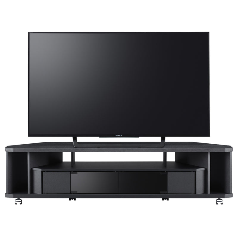 【機能美を追求したデザイン】テレビを美しく引き立てるだけでなく、AV機器もスマートに収納できる機能的なテレビ台です。