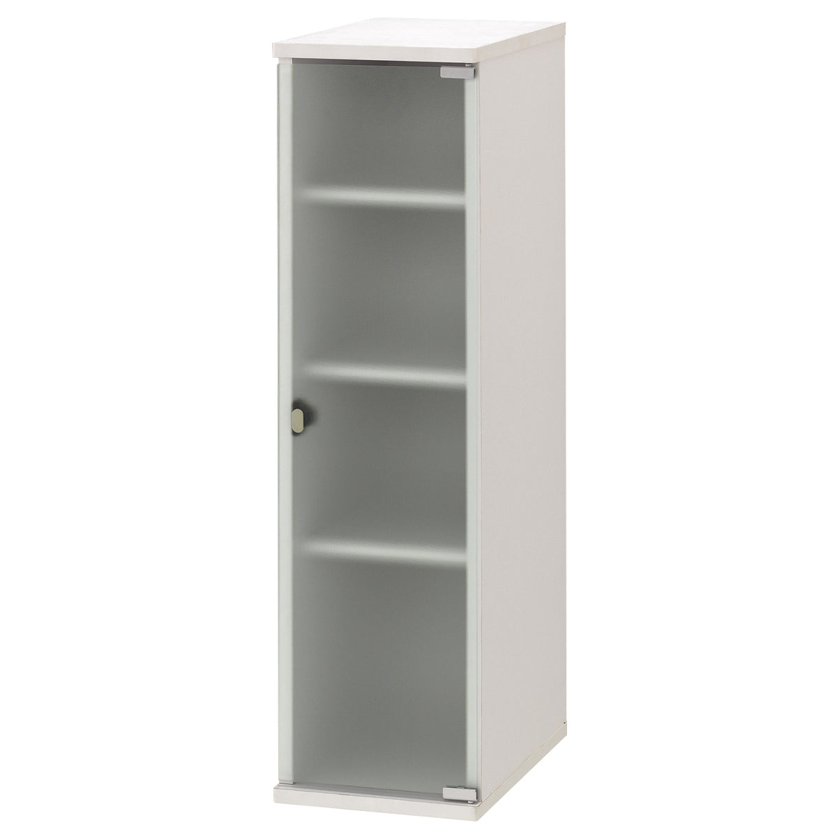 【スリムなデザイン】幅25cmのすき間にフィットするスレンダー設計。ミストガラス扉が中をほどよく隠し、洗練された空間を演出します。